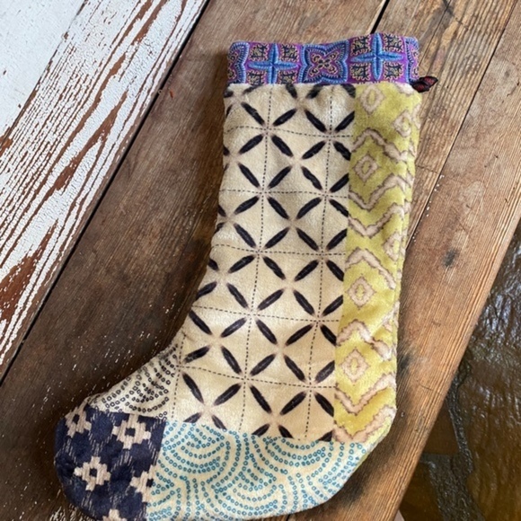 Johnny Was  Reversible Christmas Stocking - Picture 1 of 9